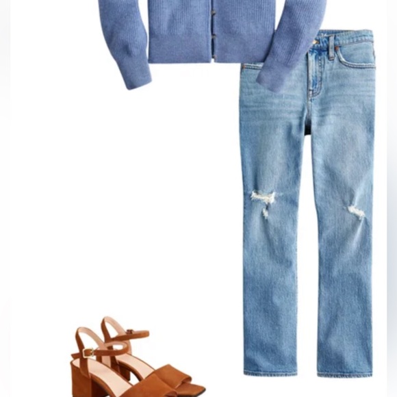 J. CREW 9'' demi-boot crop jean in Rocky Shore wash Denim Jeans 25 NEW - Picture 6 of 13